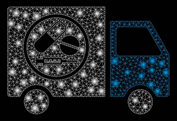 Parlama Spotlar ile parlak Mesh karkas eczane kamyon