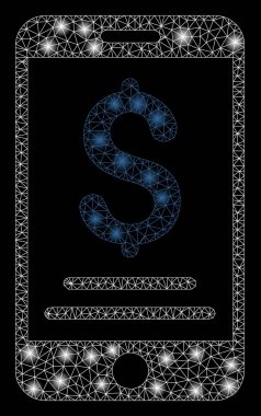 Parlama Spotlar ile parlak mesh ağ dolar mobil ödeme