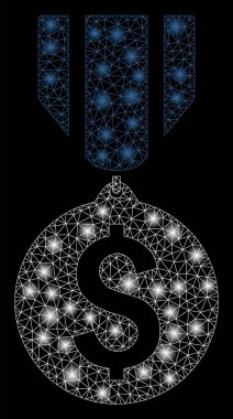Light Spotlar ile parlak Mesh 2D dolar Madalyası