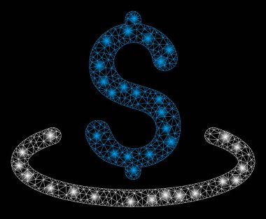 Işık spotları ile parlak Mesh karkas dolar konumu