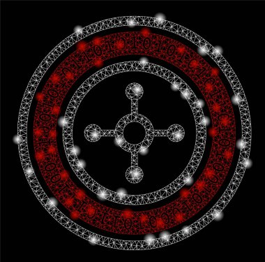 Parlak kafes tel çerçeve dijital rulet ile Flash Spotlar