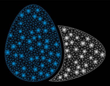 Işık Spotlar ile parlak Mesh tel çerçeve yumurtaları