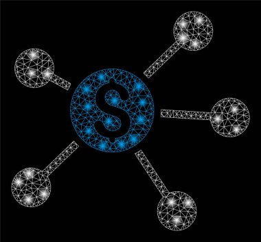 Parlak kafes ağ dolar linkler ile Flash Spotlar