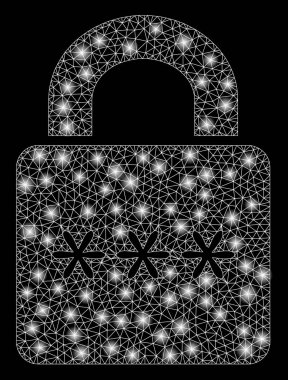 Light Spotlar ile parlak Mesh 2D dijital kilit