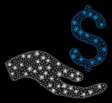 Flash Spotlar ile parlak mesh ağ bağış