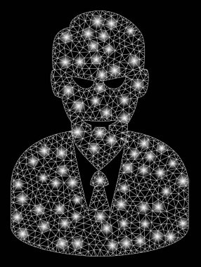 Flare Spotlar ile parlak mesh ağ Dracula