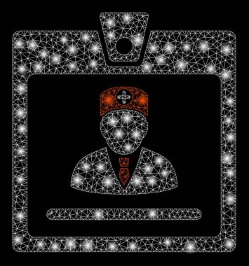 Flare Spotlar ile parlak Mesh 2D Doktor rozeti