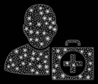 Flaş Spotlar ile parlak Mesh karkas doktor