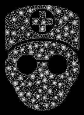 Light Spotlar ile parlak Mesh 2D Doktor kafası