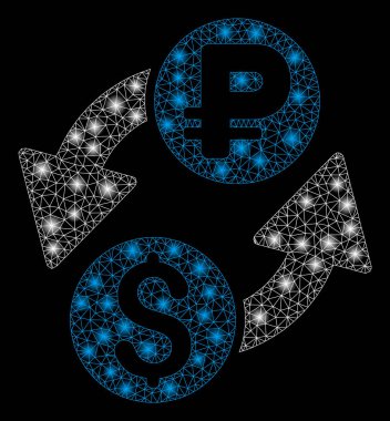 Parlama Spotlar ile parlak kafes tel çerçeve dolar rouble değişimi