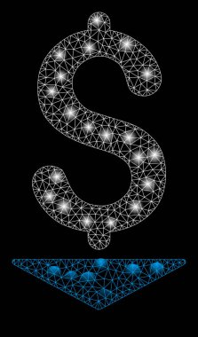 Parlak kafes tel çerçeve dolar aşağı flare Spotlar ile