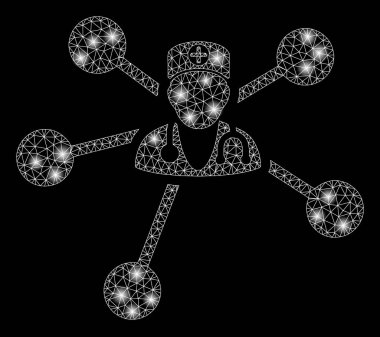 Parlama Spotlar ile parlak Mesh tel çerçeve Doktor Ilişkileri
