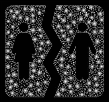 Flash Spotlar ile parlak mesh ağ boşanma