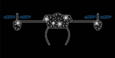 Flare Spotlar ile parlak Mesh 2D drone
