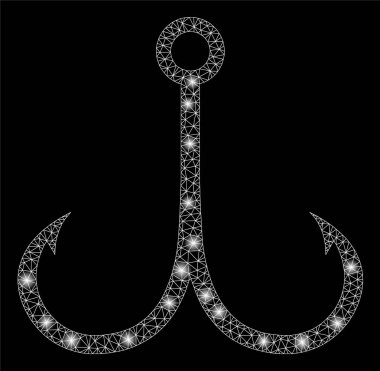 Flare Spotlar ile parlak mesh ağ çift balıkçılık kanca