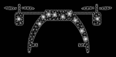 Flare Spotlar ile parlak Mesh karkas drone taşıyıcı