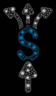 Parlaklık Spotlar ile parlak Mesh tel çerçeve bölme ödemeler