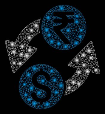 Parlak Mesh 2D dolar Rupisi Döviz ışık Spotlar ile