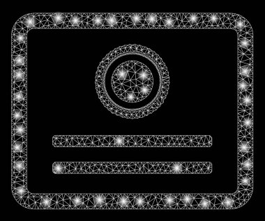 Işık spotları ile parlak kafes tel çerçeve diploması