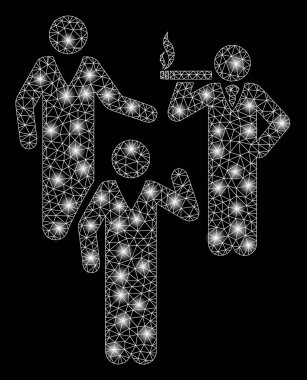 Parlak Mesh tel çerçeve açık Spotlar ile tartışmak