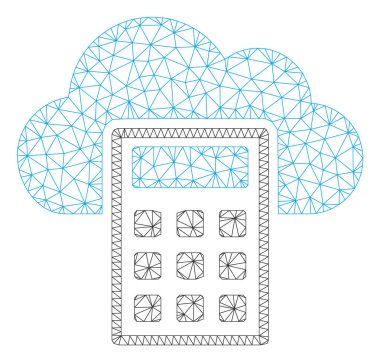 Hesaplama Çokgen çerçeve vektör Mesh Illüstrasyon