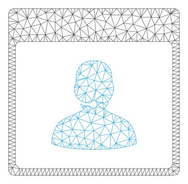 Çağrı Merkezi Yöneticisi Takvim sayfası Çokgen çerçeve vektör Mesh Illustration