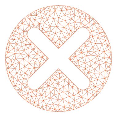 Poligon çerçeve vektör Mesh Illustration iptal