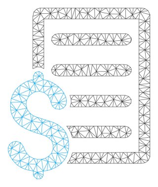 İş sözleşmesi Çokgen çerçeve vektör Mesh Illüstrasyon