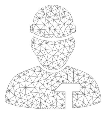 Oluşturucu kişi Çokgen çerçeve vektör Mesh Illüstrasyon