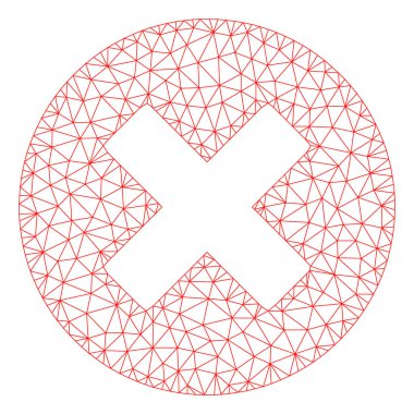 Poligon çerçeve vektör Mesh Illustration iptal