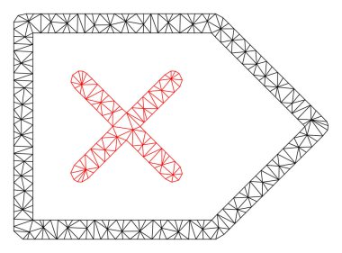 Poligon çerçeve vektör Mesh Illustration iptal