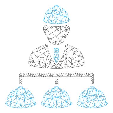 Oluşturucu yönetimi Çokgen çerçeve vektör Mesh Illüstrasyon