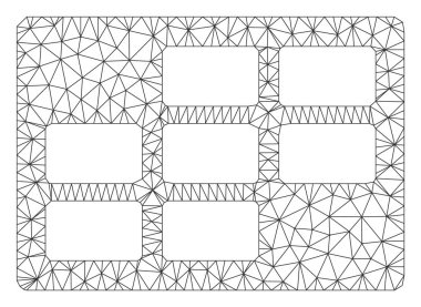 Takvim tablo Çokgen çerçeve vektör Mesh Illüstrasyon