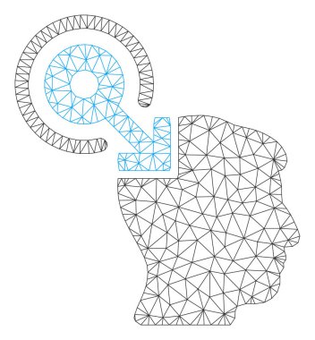Beyin arayüz plug-ın Çokgen çerçeve vektör Mesh Illüstrasyon