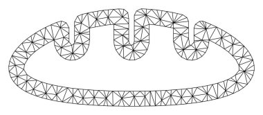Ekmek Çokgen çerçeve vektör Mesh Illüstrasyon