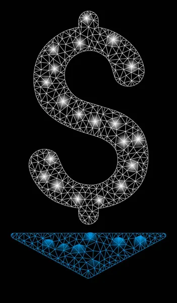 Parlak kafes tel çerçeve dolar aşağı flare Spotlar ile