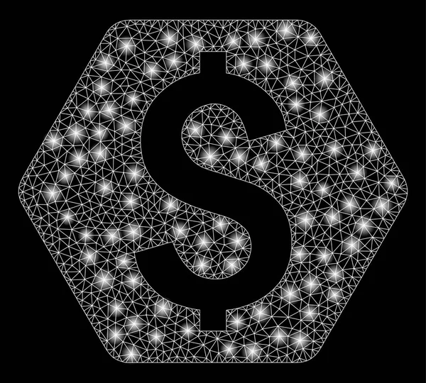 Parlak Mesh 2D dolar altıgen flaş Spotlar ile