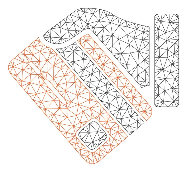 Illustration de maille vectorielle de cadre polygonal de paiement par carte — Image vectorielle