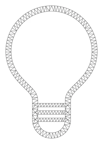 Glühbirne polygonalen Rahmen Vektor Netz Illustration — Stockvektor
