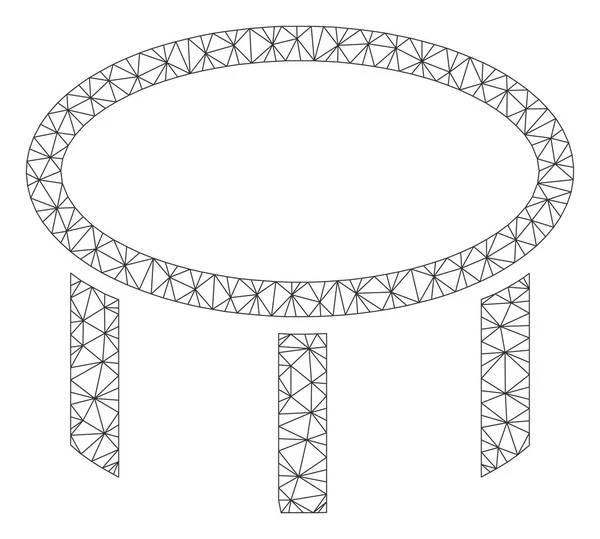 Brennerdüse polygonale Rahmenvektornetzabbildung — Stockvektor