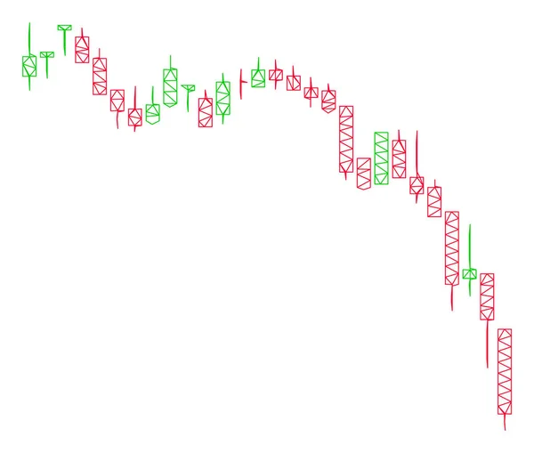 Подсвечник Chart Down Polygonal Me Vector Mesh — стоковый вектор