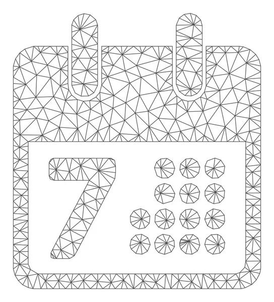 Kalender polygonale Rahmenvektornetzabbildung — Stockvektor