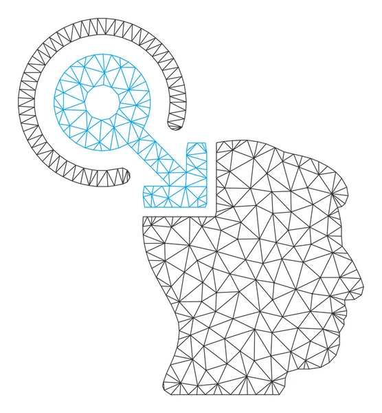 Beyin arayüz plug-ın Çokgen çerçeve vektör Mesh Illüstrasyon