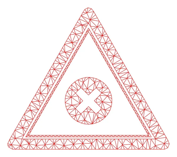 Avbryt triangel Polygonal ram vektor mesh illustration — Stock vektor