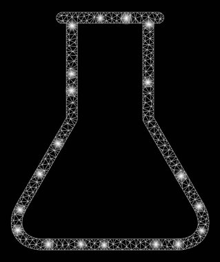 Flash Spotlu Parlak Kafes Ağı Boş Flask