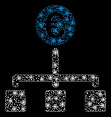 Parlama Spotları ile Parlak Mesh Network Euro Nakit Akışı