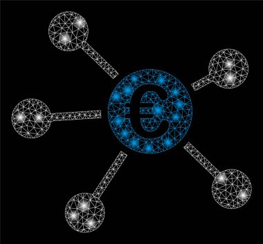 Işık Noktalar ile Parlak Mesh 2d Euro Linkler