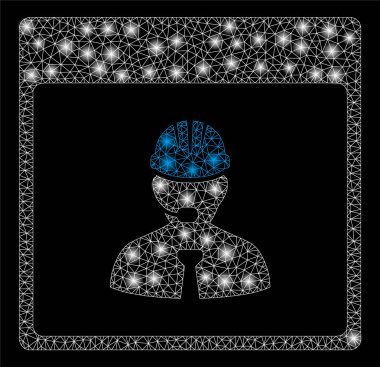 Işık Noktalar ile Parlak Örgü 2d Mühendis Takvim Günü