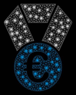 Flash Spotlu Parlak Mesh Network Avrupa Şampiyonu Madalyası