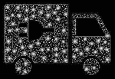 Parlama Spotlu Parlak Örgü Tel Çerçeve Elektrikli Araba